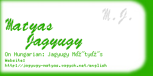 matyas jagyugy business card